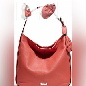 Coach Avery Leather Handbag NWT Coral